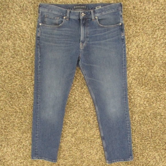 Everlane Jeans 35x29 Dark Wash The Slim Jean Uniform Stretch Denim‎ - Picture 1 of 7